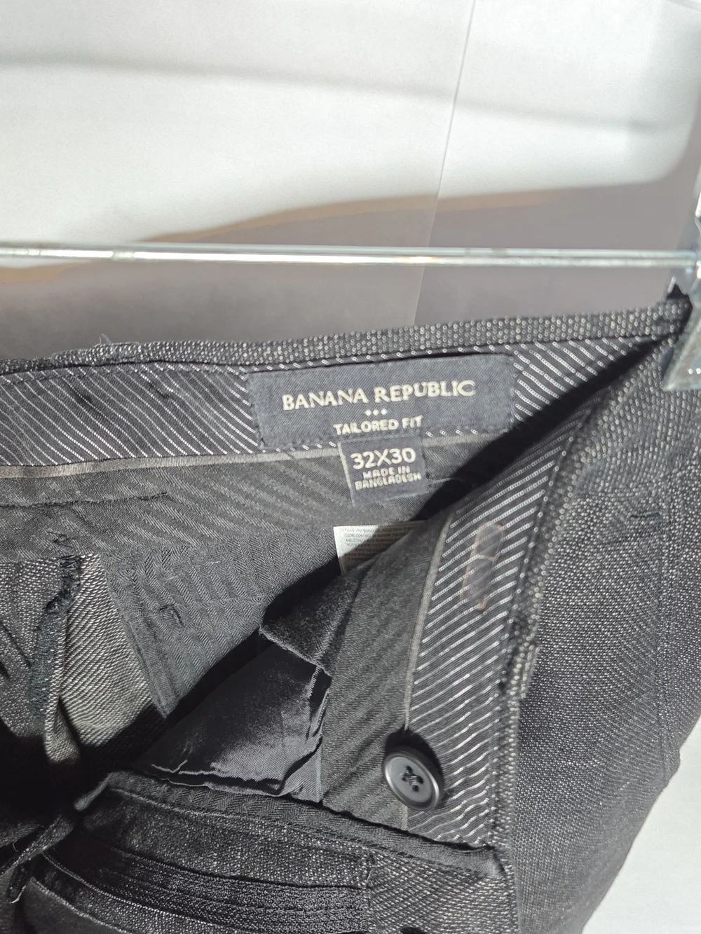 Banana Republic Men's Dark Charcoal Pants